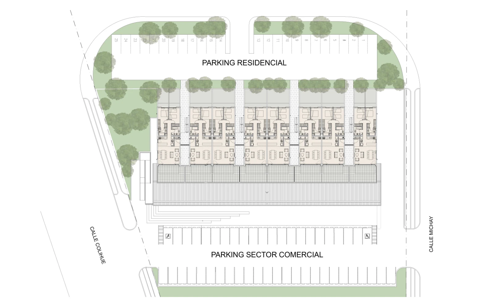 Plano de cocheras con la N°5 marcada